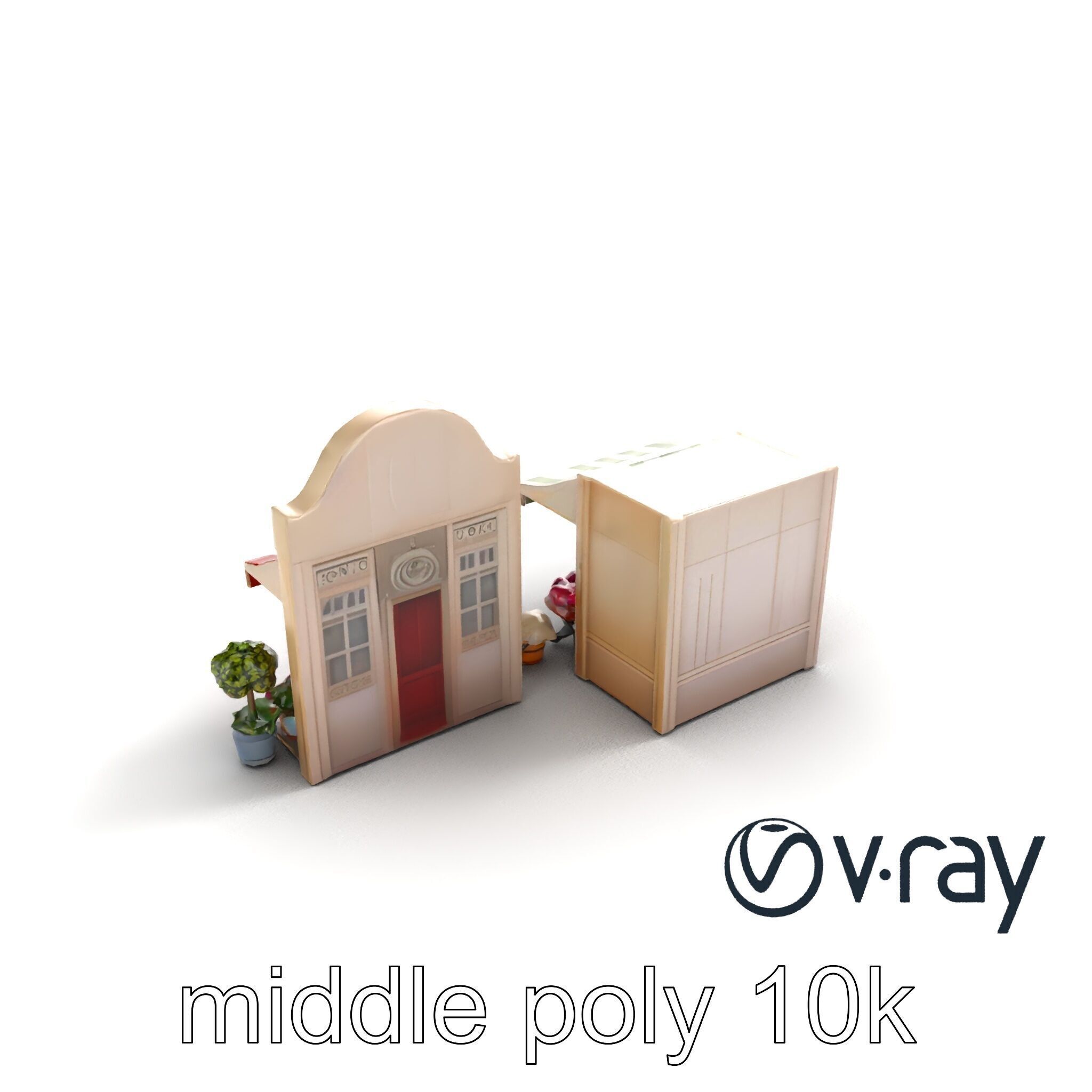 Charming Flower Shop Spring Design model pack Low-poly 3D model_5