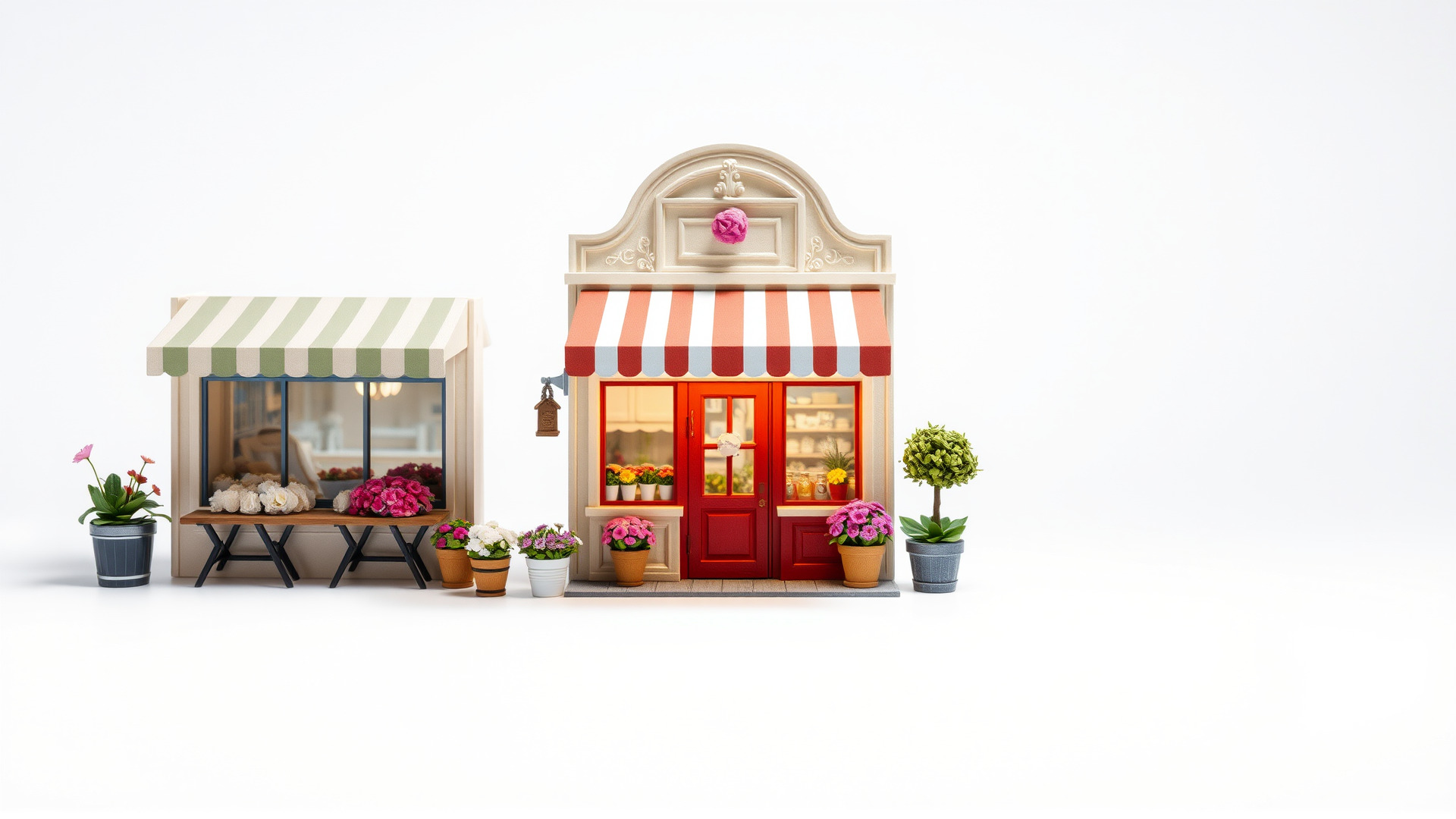 Charming Flower Shop Spring Design model pack Low-poly 3D model_4