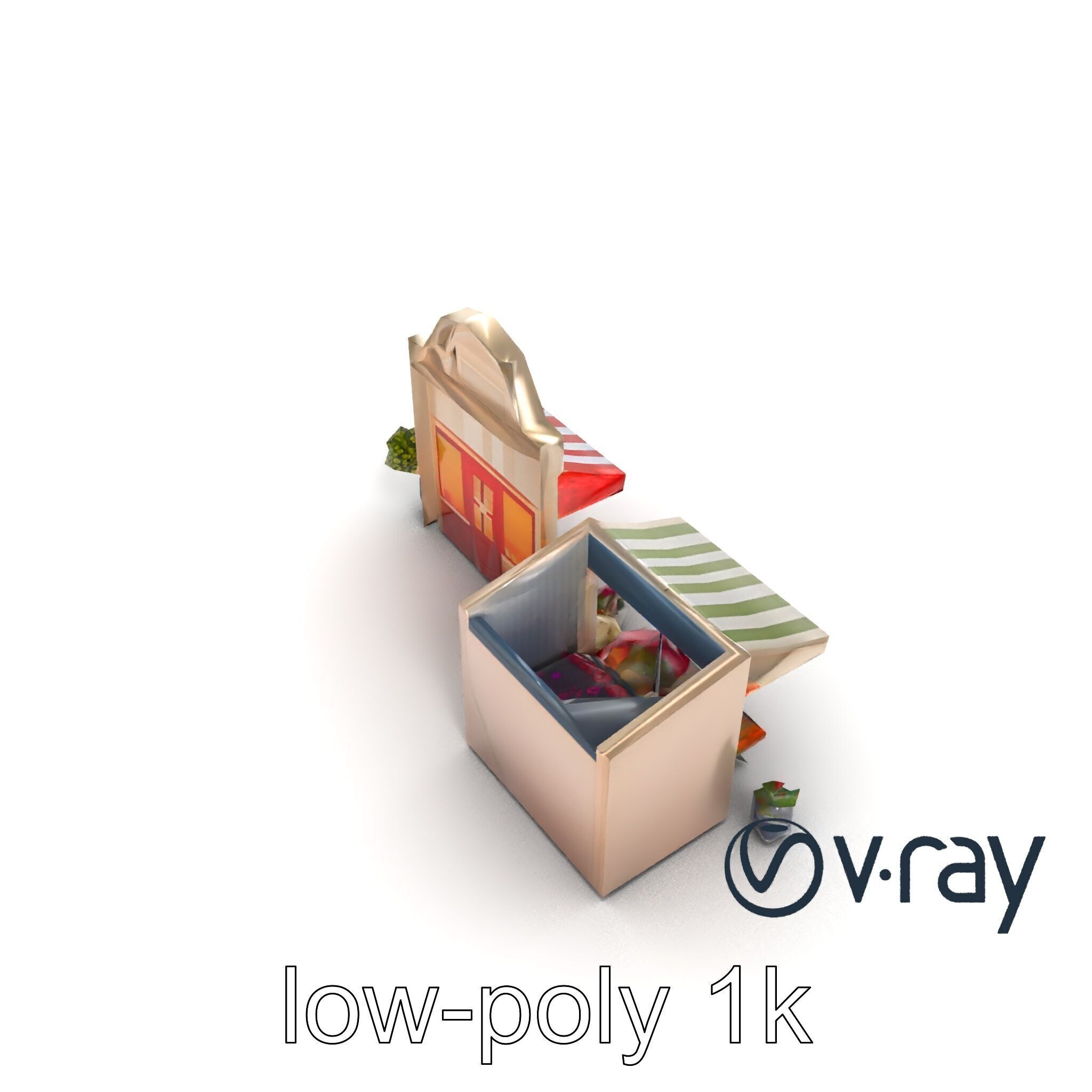 Charming Flower Shop Spring Design model pack Low-poly 3D model_26