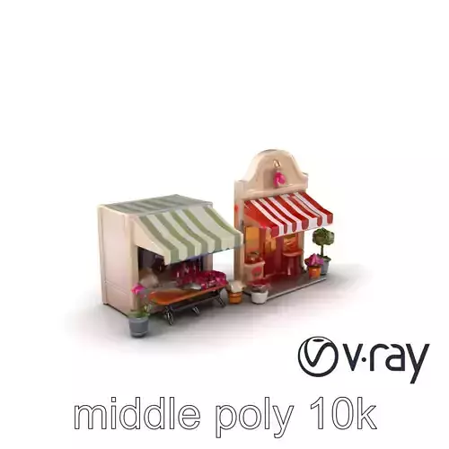 Charming Flower Shop Spring Design model pack