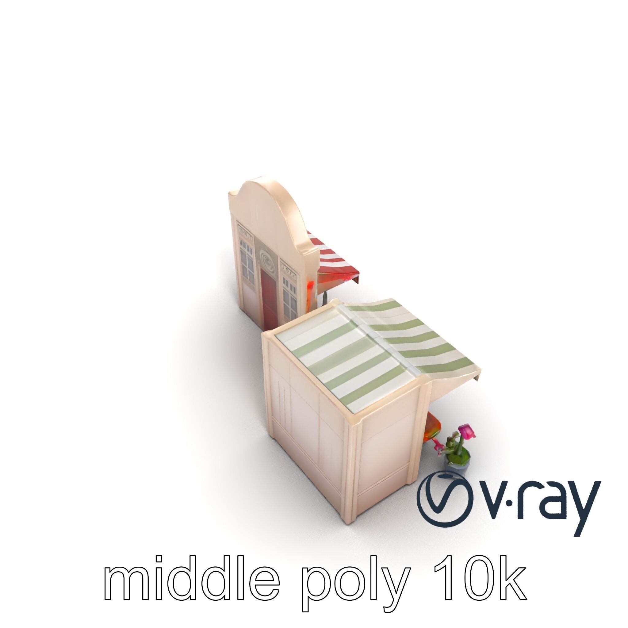 Charming Flower Shop Spring Design model pack Low-poly 3D model_8