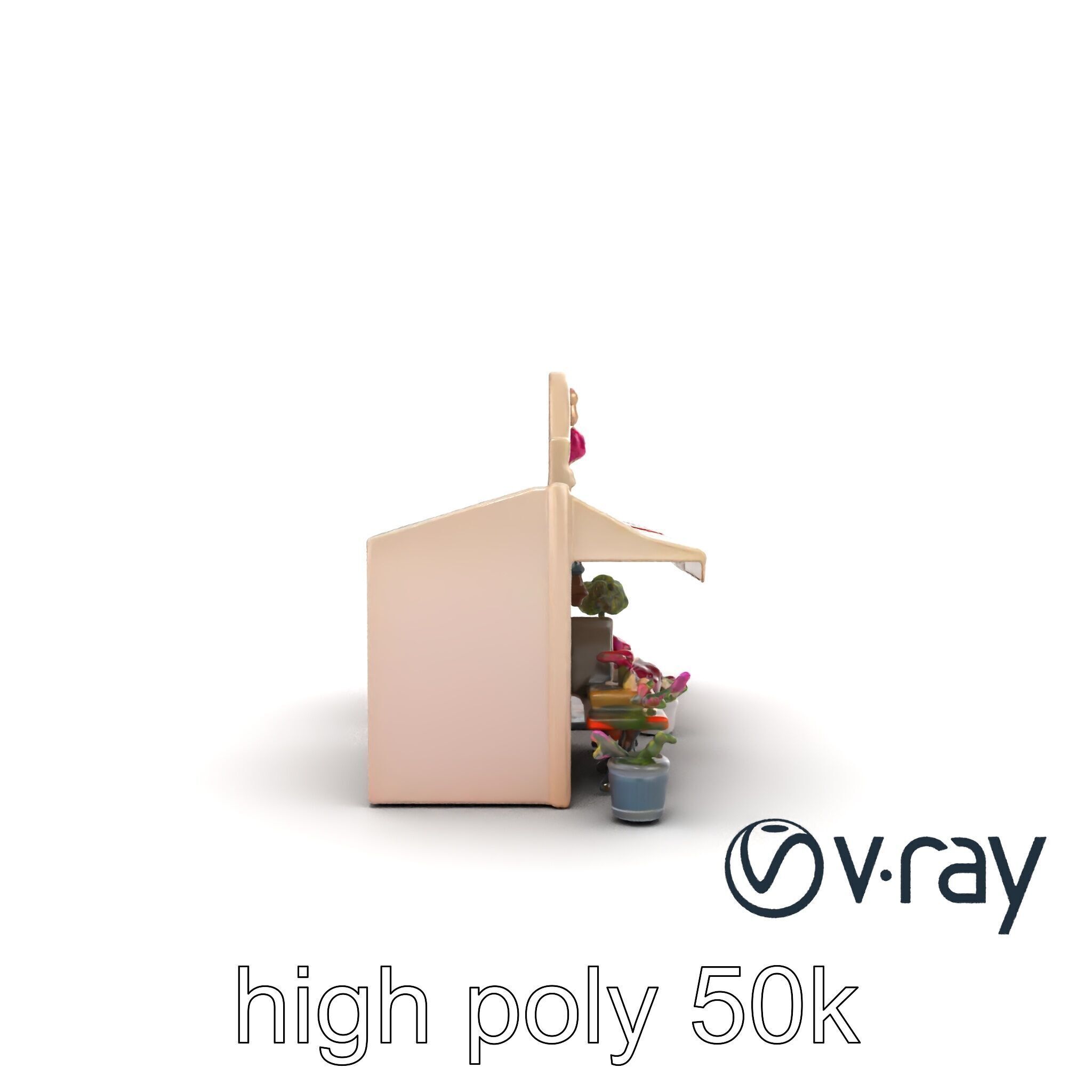 Charming Flower Shop Spring Design model pack Low-poly 3D model_16