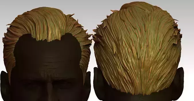 3D Hair style for Man V16 3D print model