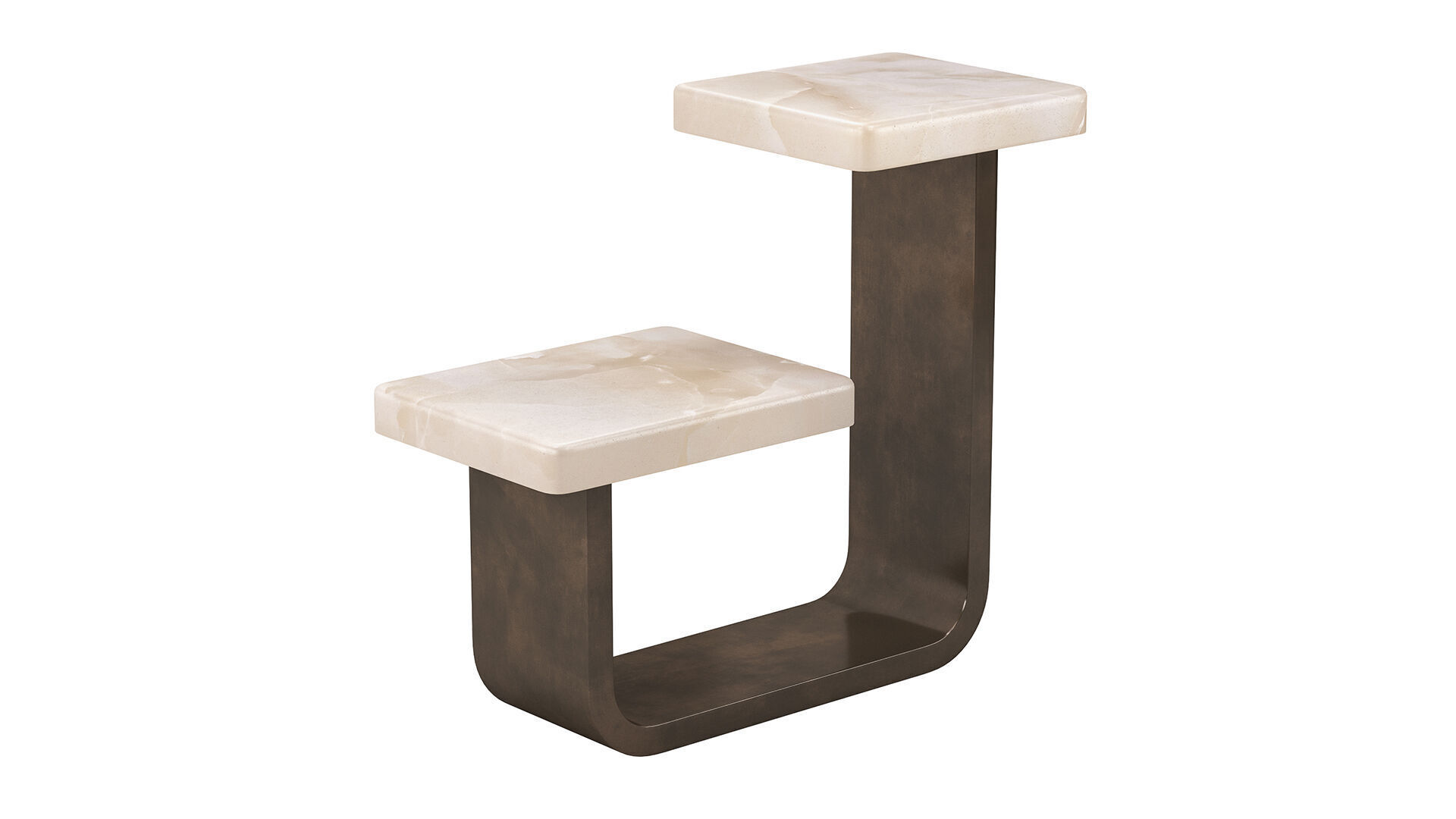 Modern Alabaster Side Table 3D model_1