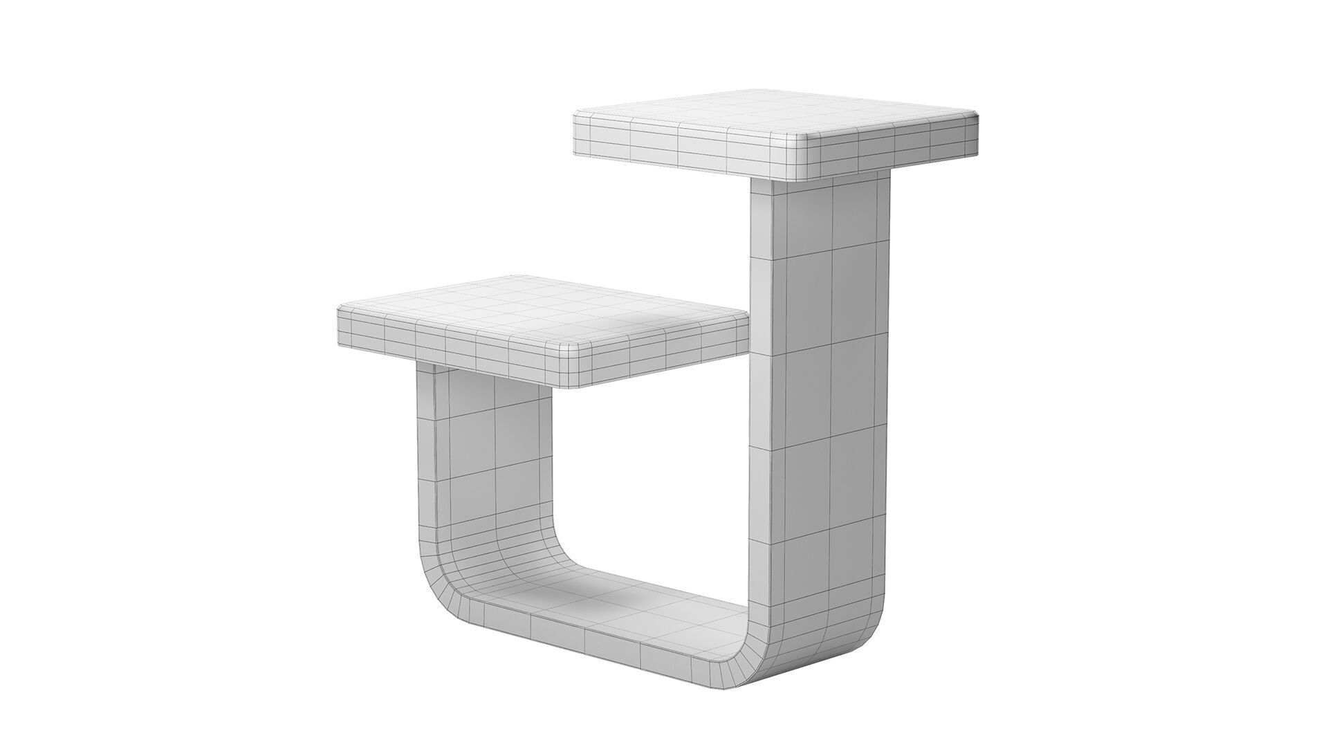 Modern Alabaster Side Table 3D model_4