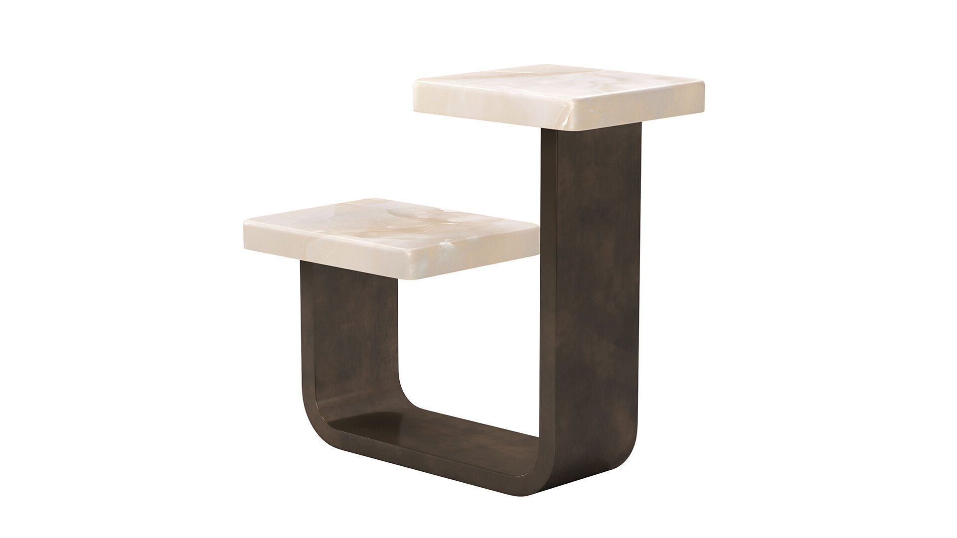 Modern Alabaster Side Table 3D model_3