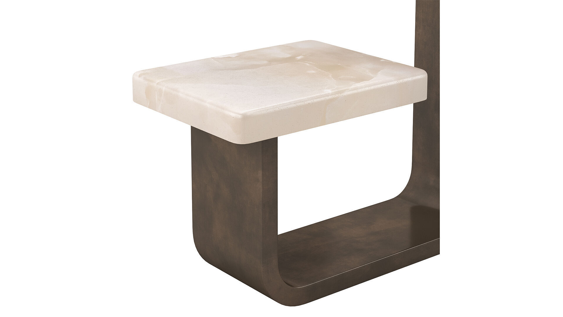Modern Alabaster Side Table 3D model_7