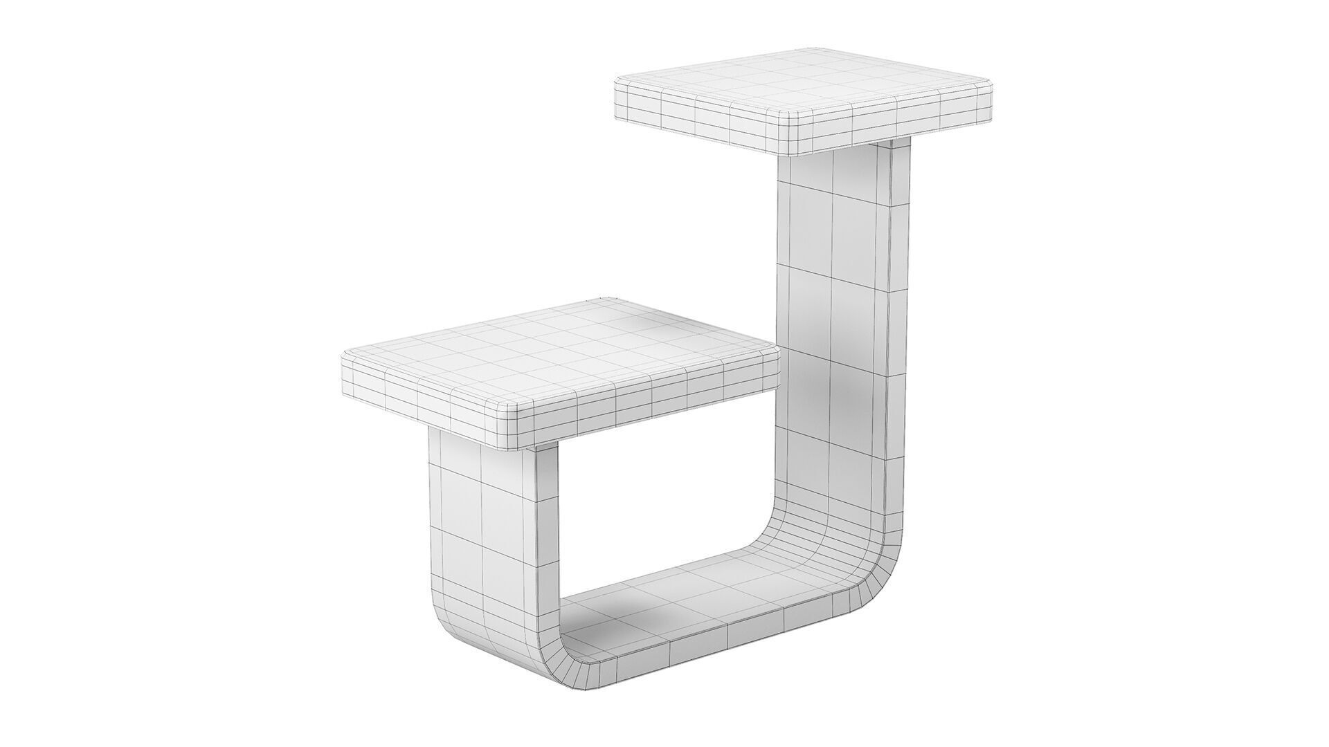 Modern Alabaster Side Table 3D model_2