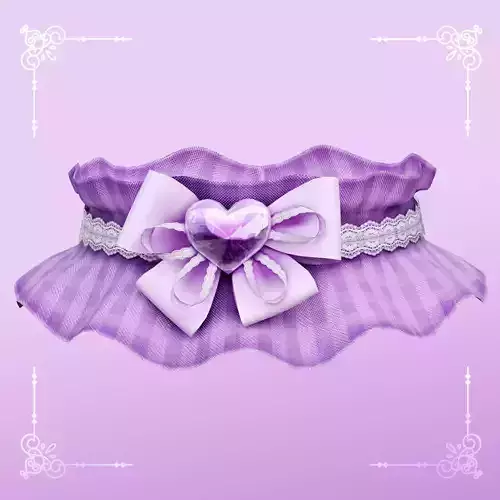 Purple Necklace with Blendshapes