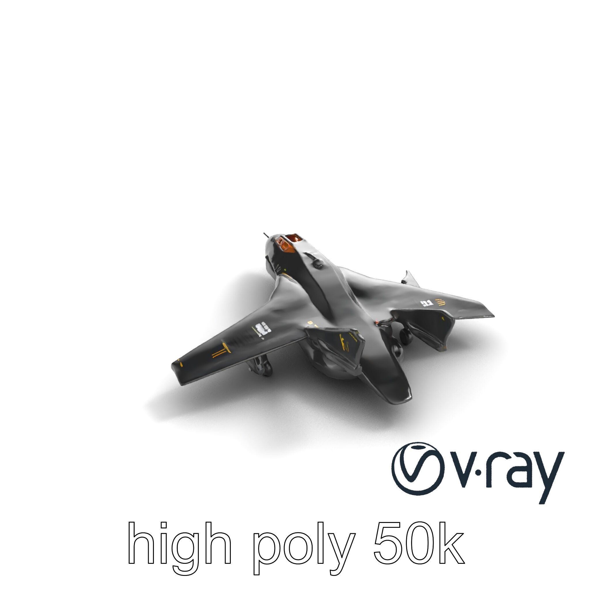 DragonFire Bomber Aircraft model pack Low-poly 3D model_32