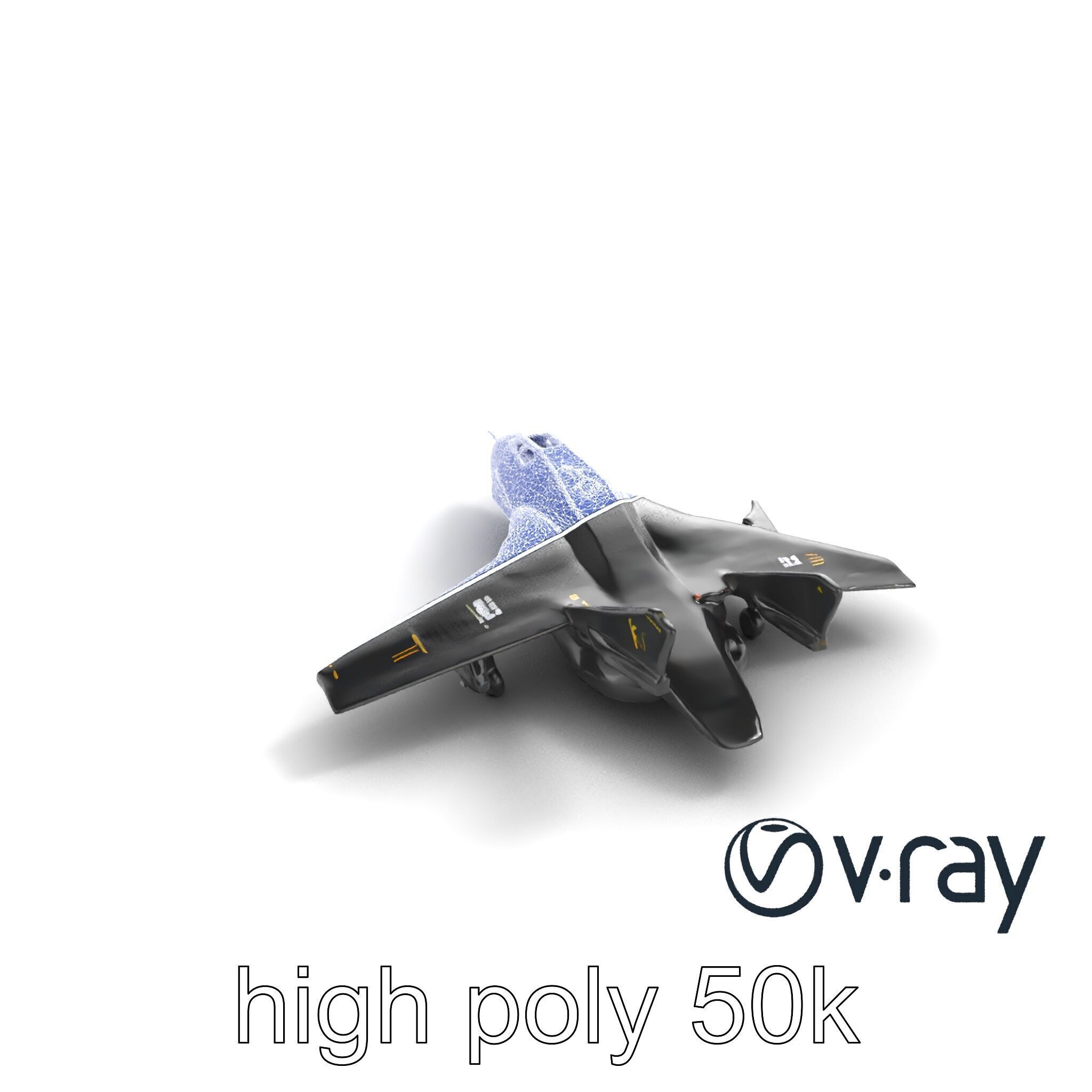 DragonFire Bomber Aircraft model pack Low-poly 3D model_29