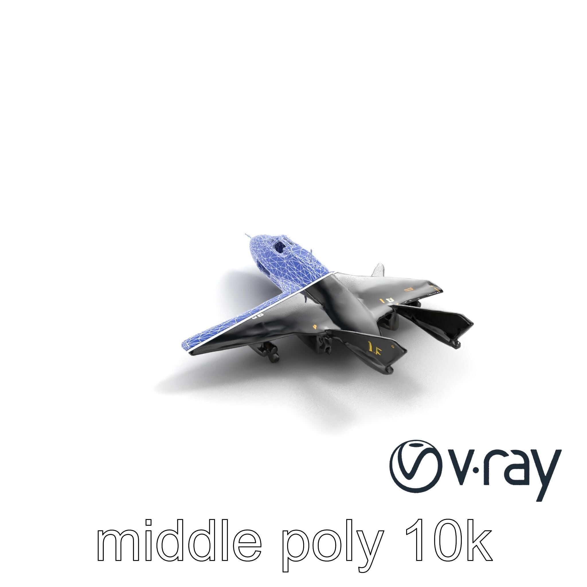 DragonFire Bomber Aircraft model pack Low-poly 3D model_17