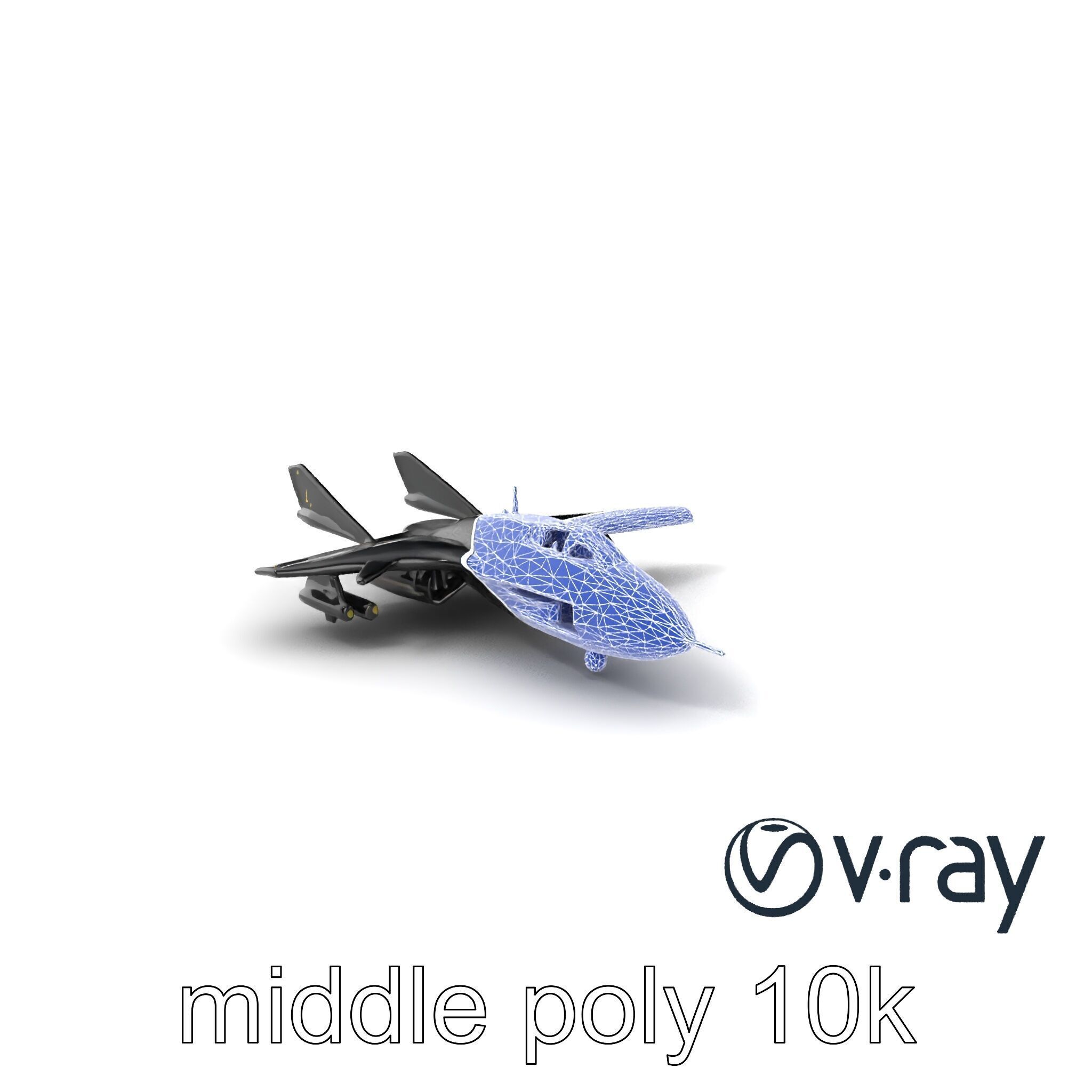 DragonFire Bomber Aircraft model pack Low-poly 3D model_5