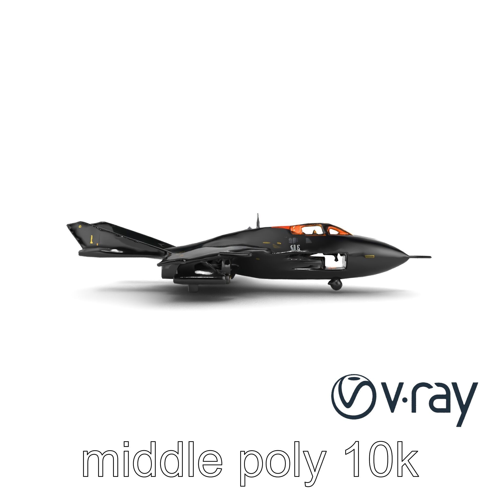 DragonFire Bomber Aircraft model pack Low-poly 3D model_19