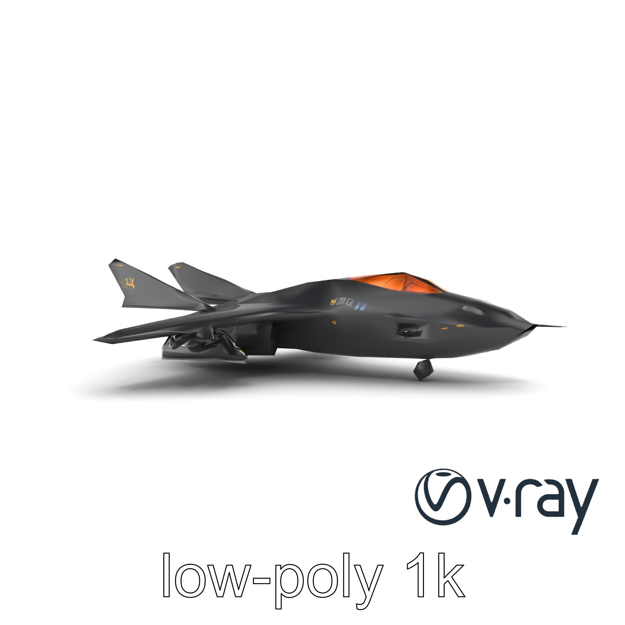 DragonFire Bomber Aircraft model pack Low-poly 3D model_20