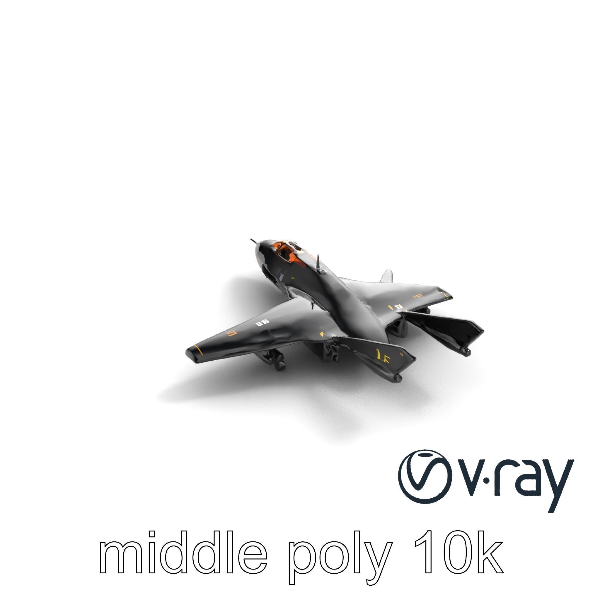 DragonFire Bomber Aircraft model pack Low-poly 3D model_8