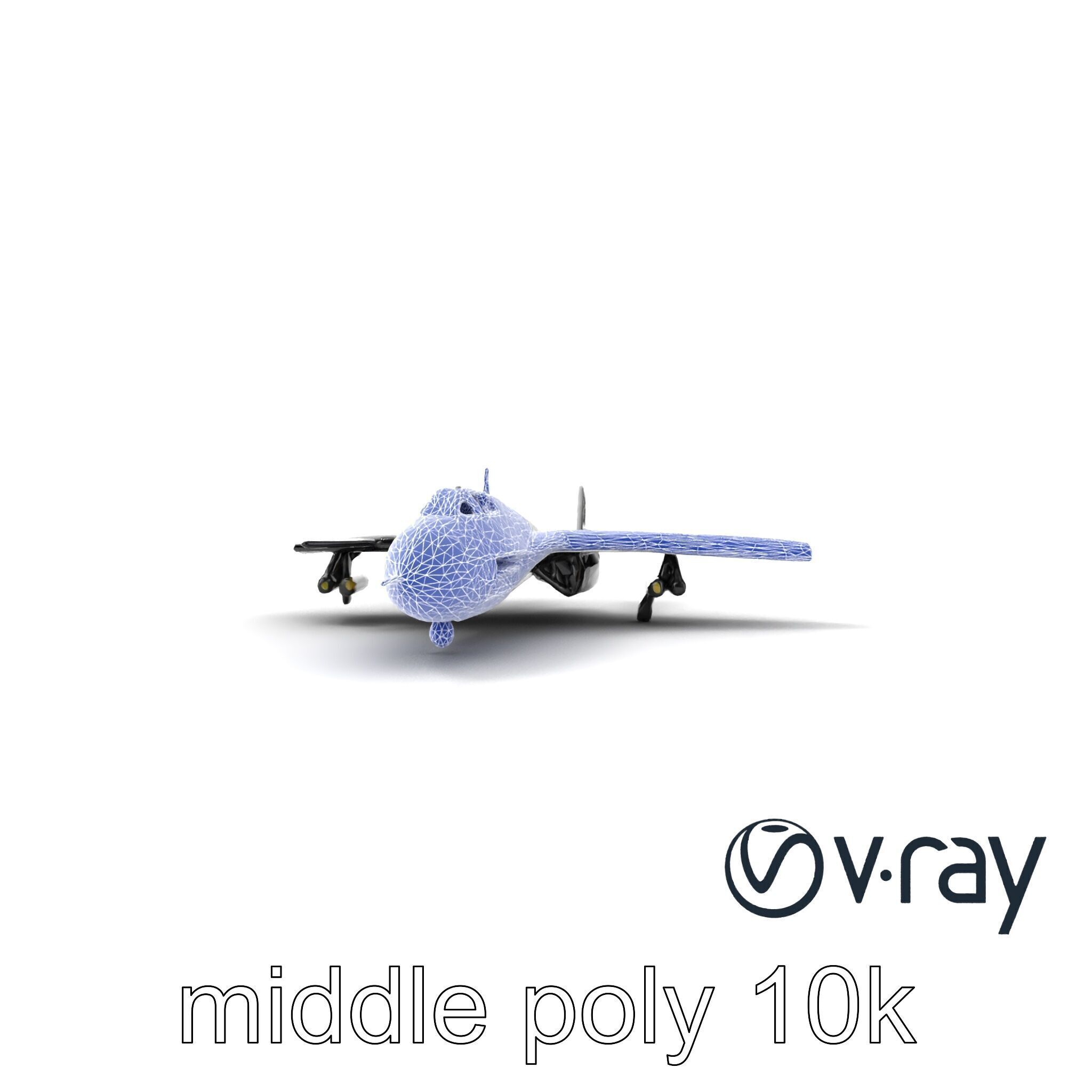 DragonFire Bomber Aircraft model pack Low-poly 3D model_21