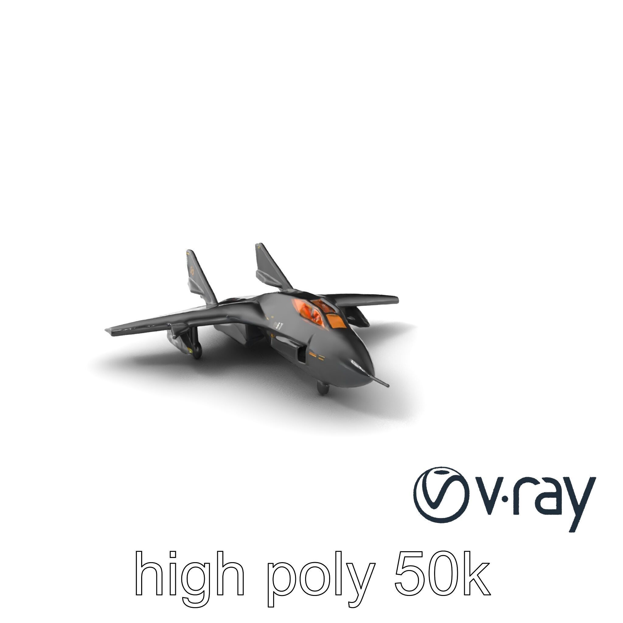 DragonFire Bomber Aircraft model pack Low-poly 3D model_7