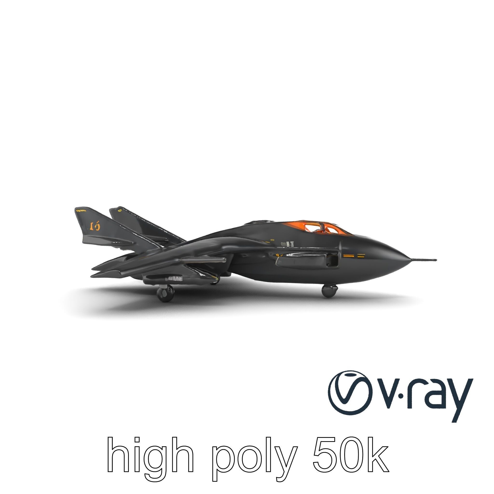 DragonFire Bomber Aircraft model pack Low-poly 3D model_12