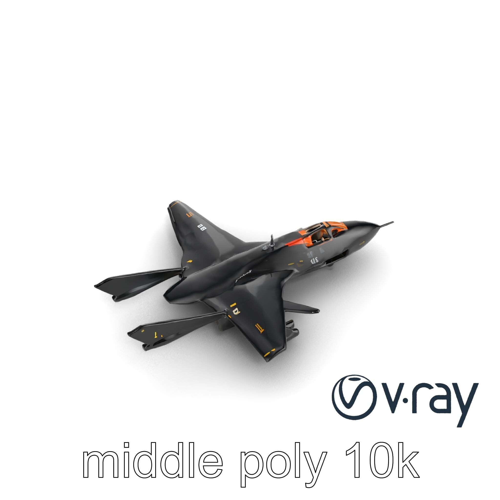 DragonFire Bomber Aircraft model pack Low-poly 3D model_11
