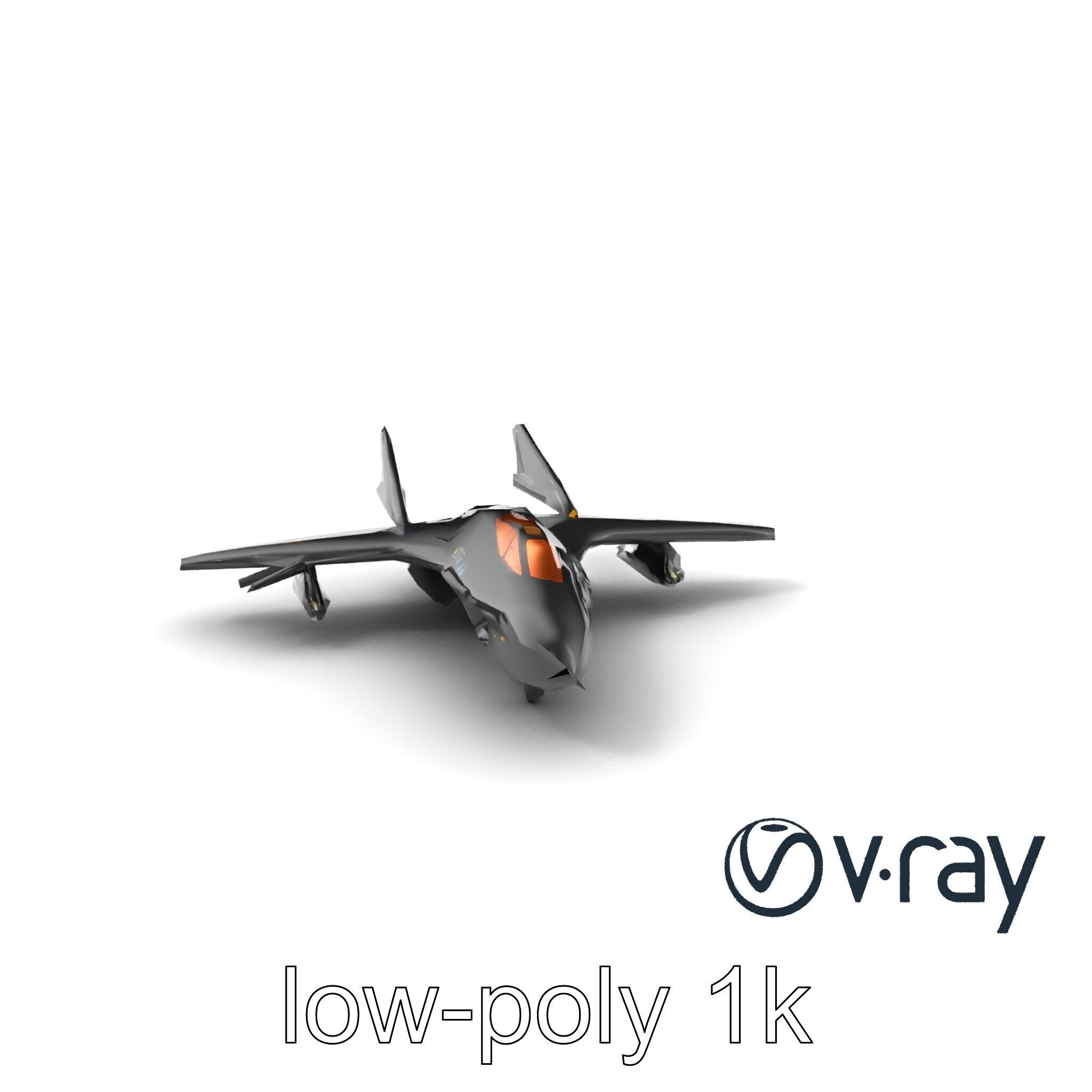 DragonFire Bomber Aircraft model pack Low-poly 3D model_3