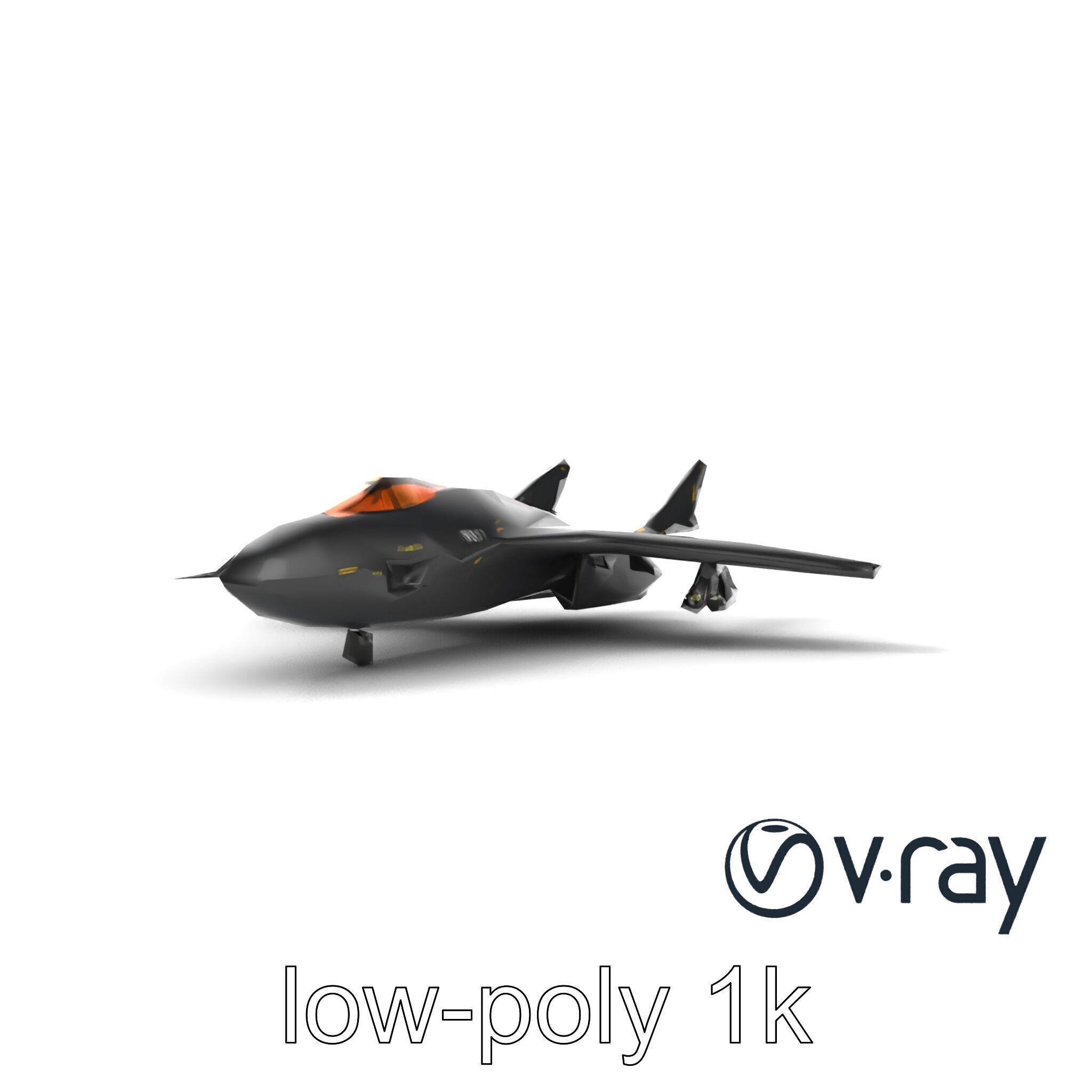 DragonFire Bomber Aircraft model pack Low-poly 3D model_18