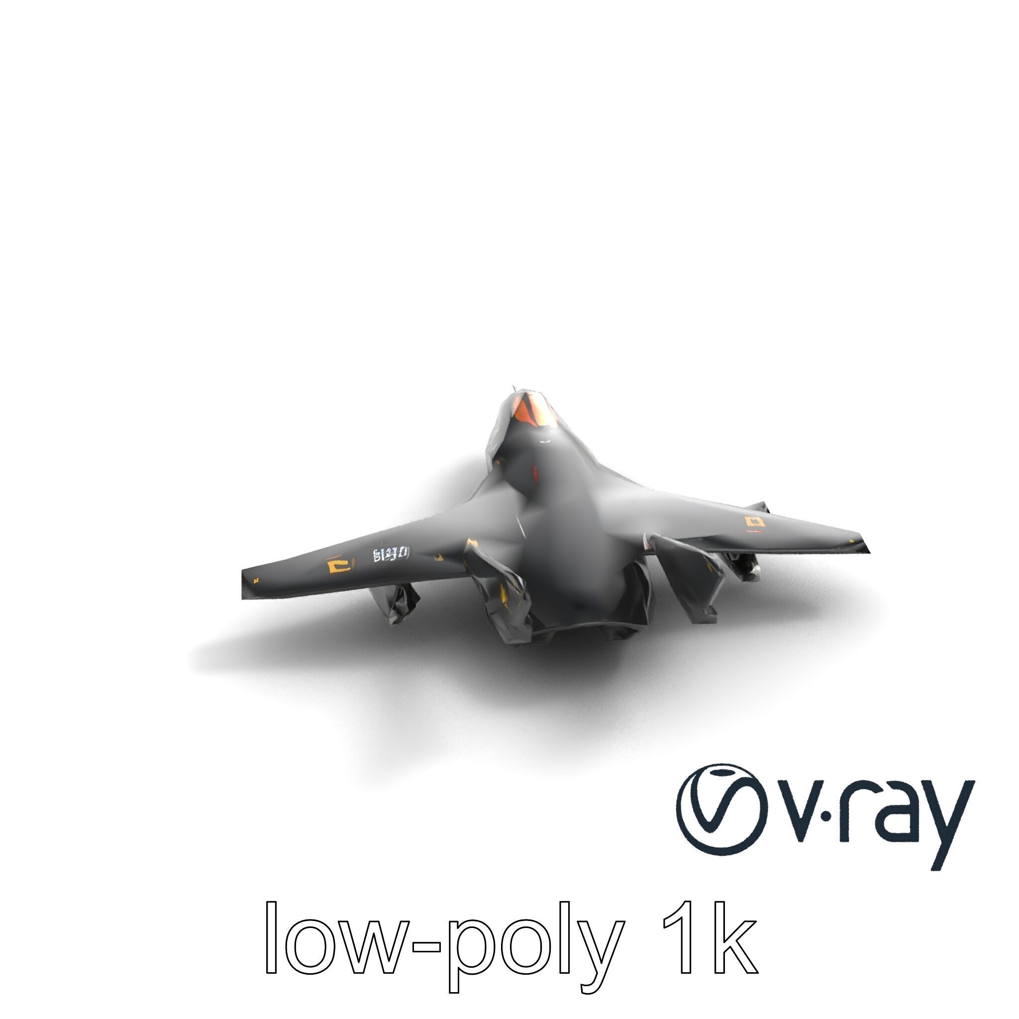 DragonFire Bomber Aircraft model pack Low-poly 3D model_9