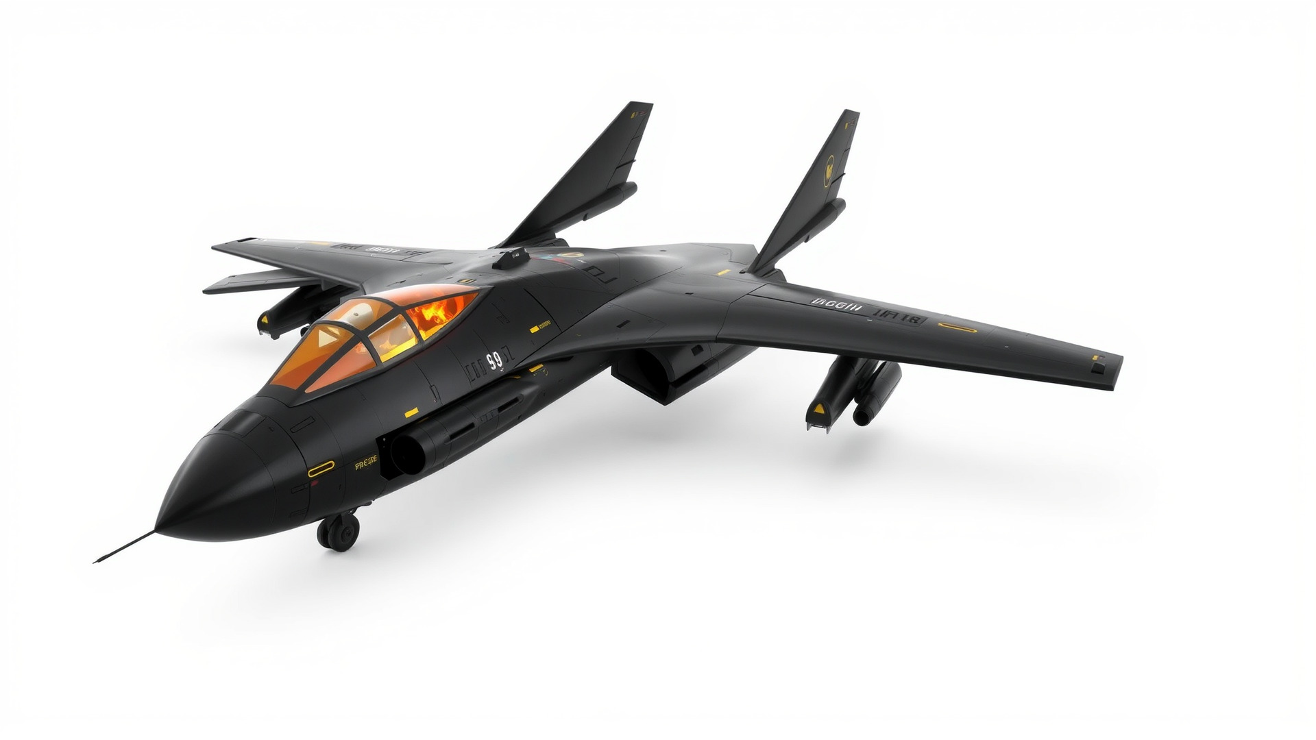 DragonFire Bomber Aircraft model pack Low-poly 3D model_4