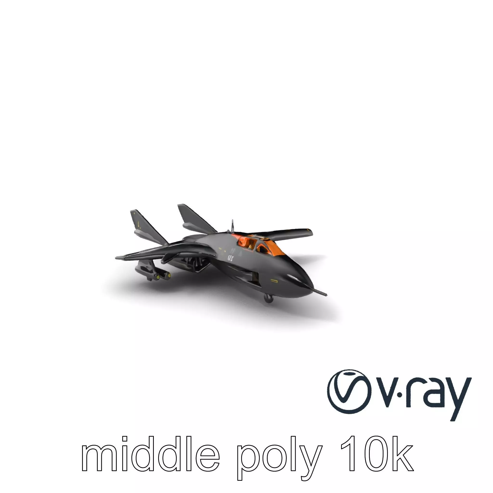 DragonFire Bomber Aircraft model pack Low-poly 3D model_0