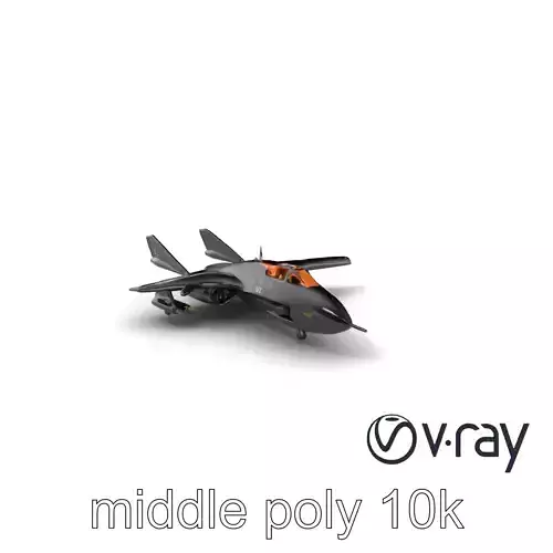 DragonFire Bomber Aircraft model pack Low-poly 3D model