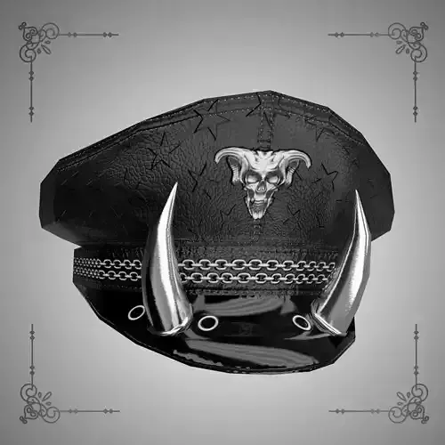 Gothic Police Hat with Blendshapes