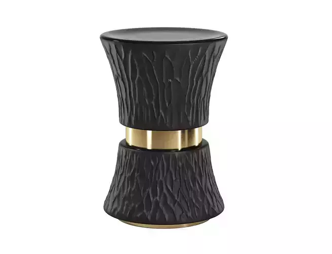 Hand Carved Stool - Side Table