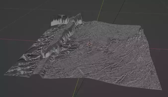 Landscape with a rock wall