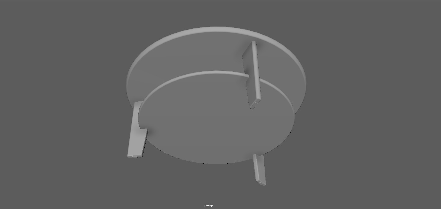 Modern Round Coffee Table Low-poly 3D model_13