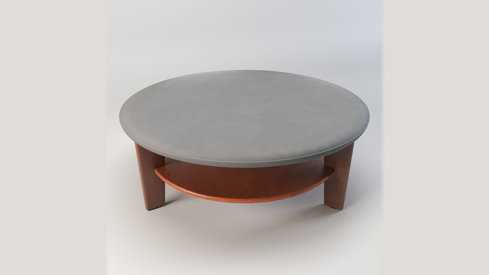 Modern Round Coffee Table Low-poly 3D model_2