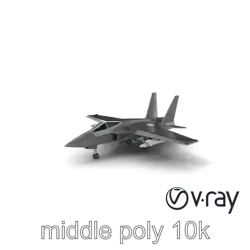 ShadowHawk Attack Jet Fighter model pack Low-poly 3D model