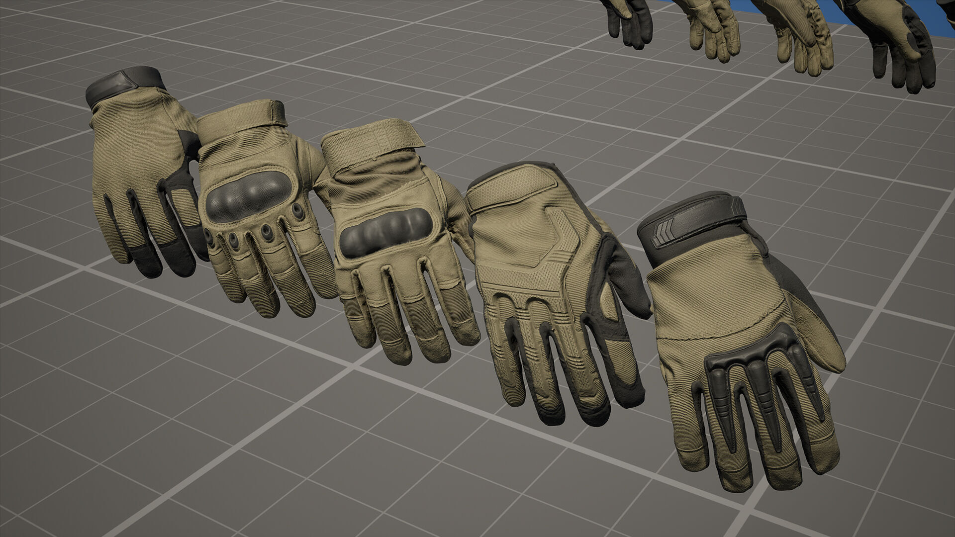AAA FPS GLOVES AND ARMS PACK VOL 01 Low-poly 3D model_1