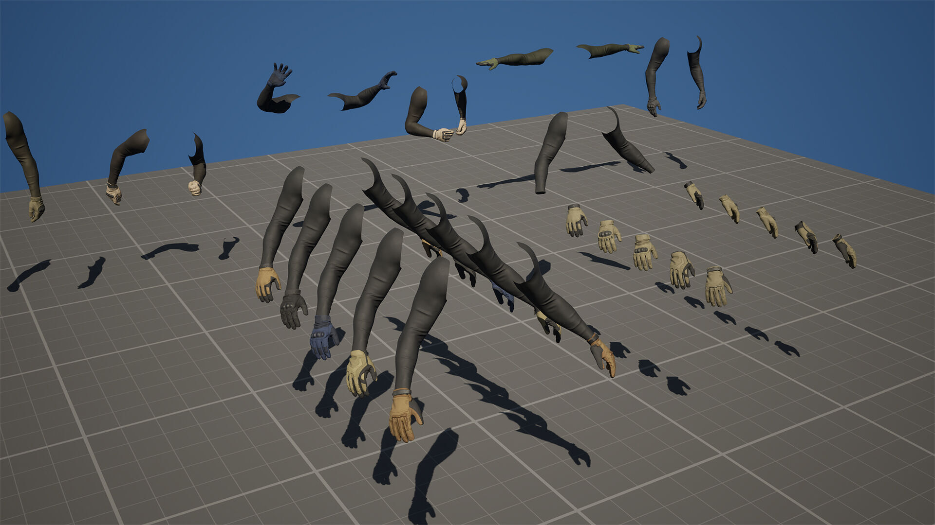 AAA FPS GLOVES AND ARMS PACK VOL 01 Low-poly 3D model_13