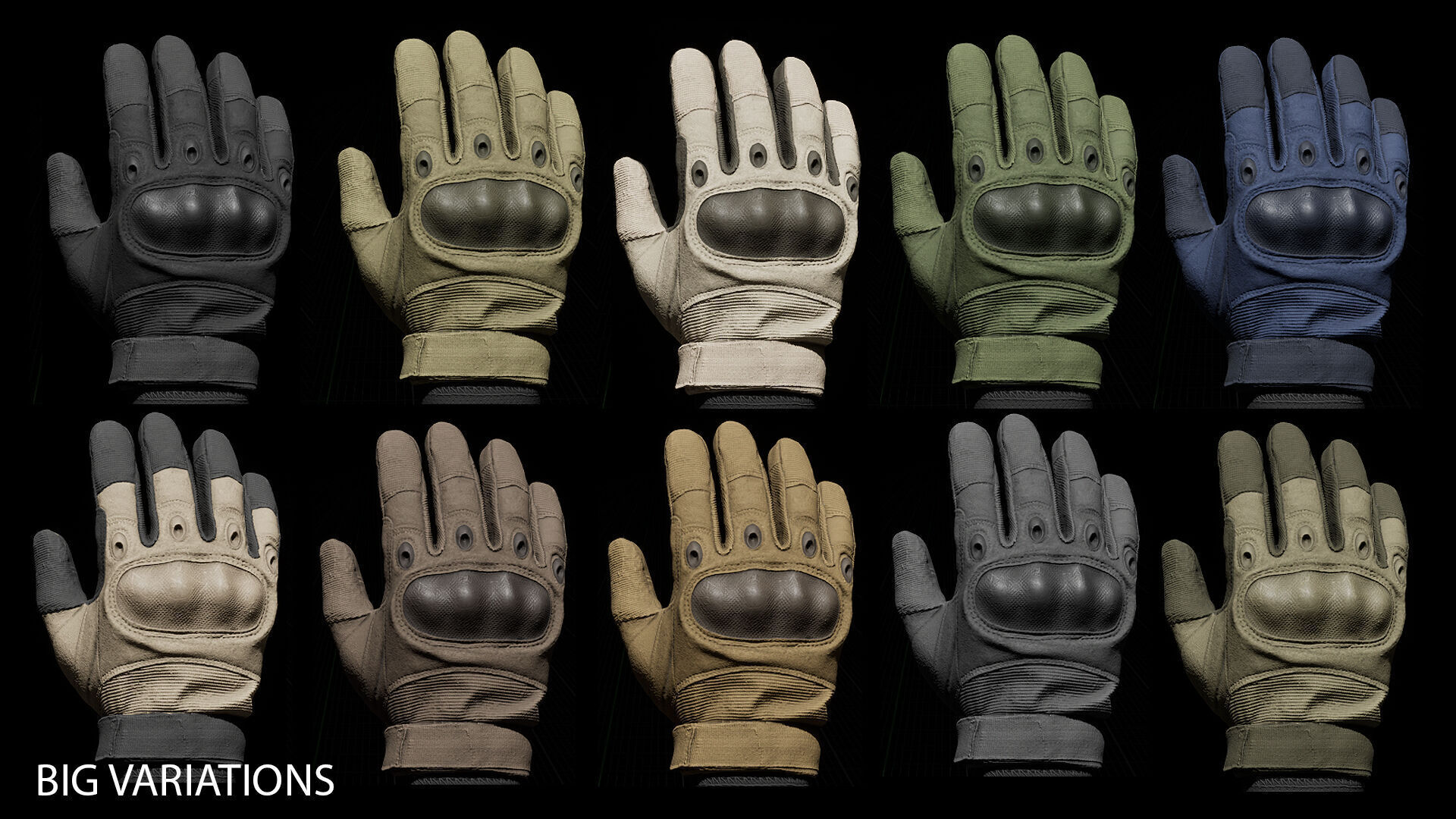 AAA FPS GLOVES AND ARMS PACK VOL 01 Low-poly 3D model_5