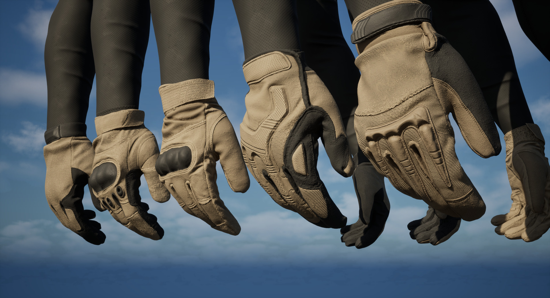 AAA FPS GLOVES AND ARMS PACK VOL 01 Low-poly 3D model_2