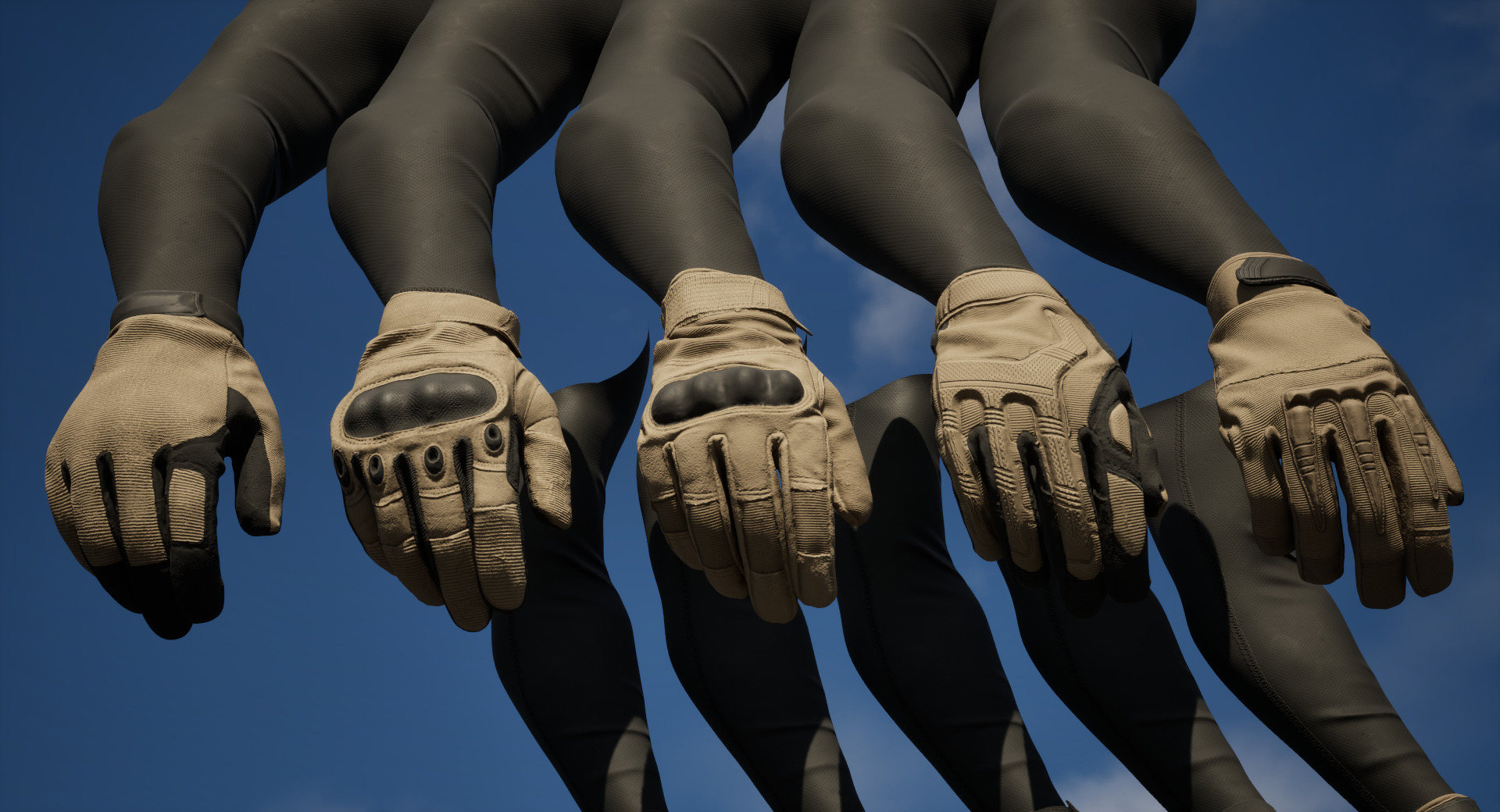 AAA FPS GLOVES AND ARMS PACK VOL 01 Low-poly 3D model_7