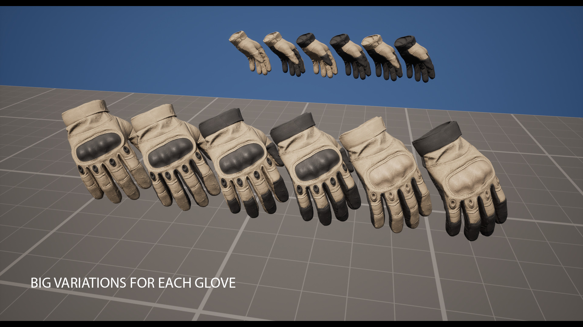 AAA FPS GLOVES AND ARMS PACK VOL 01 Low-poly 3D model_6