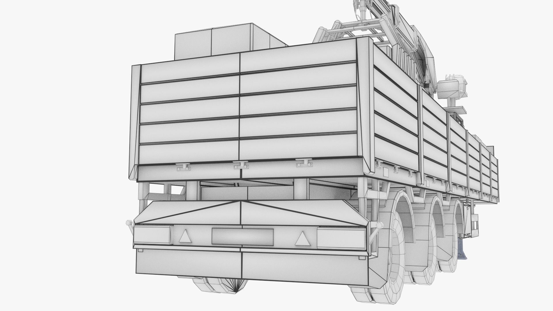 Tow Trailer  Low-poly 3D model_10