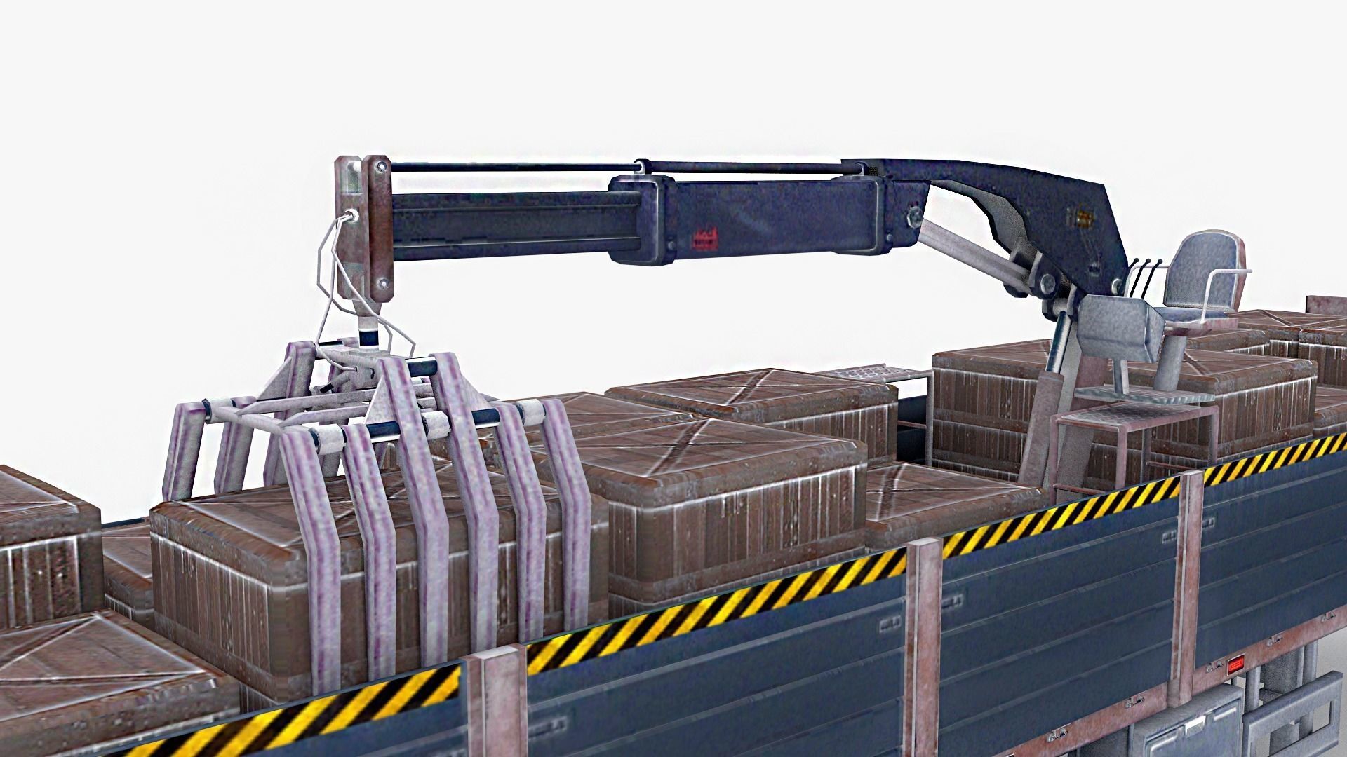 Tow Trailer  Low-poly 3D model_7