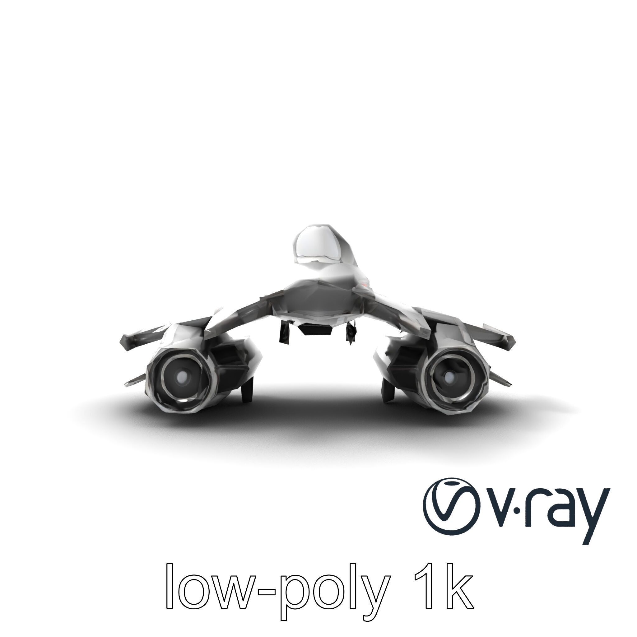 NovaStrike Hypersonic Jet model pack Low-poly 3D model_14