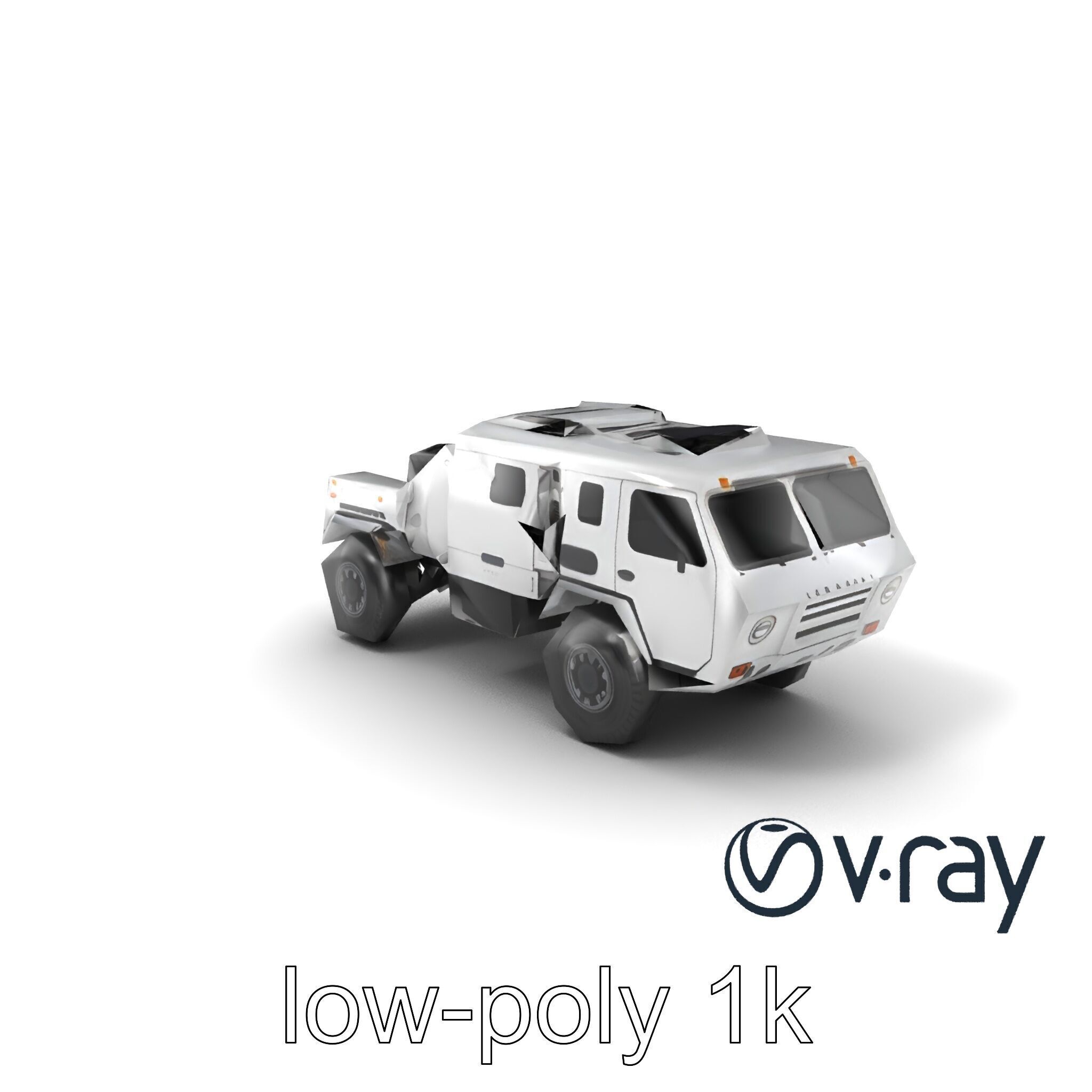TitanShield Transport Armored Vehicle model pack Low-poly 3D model_3