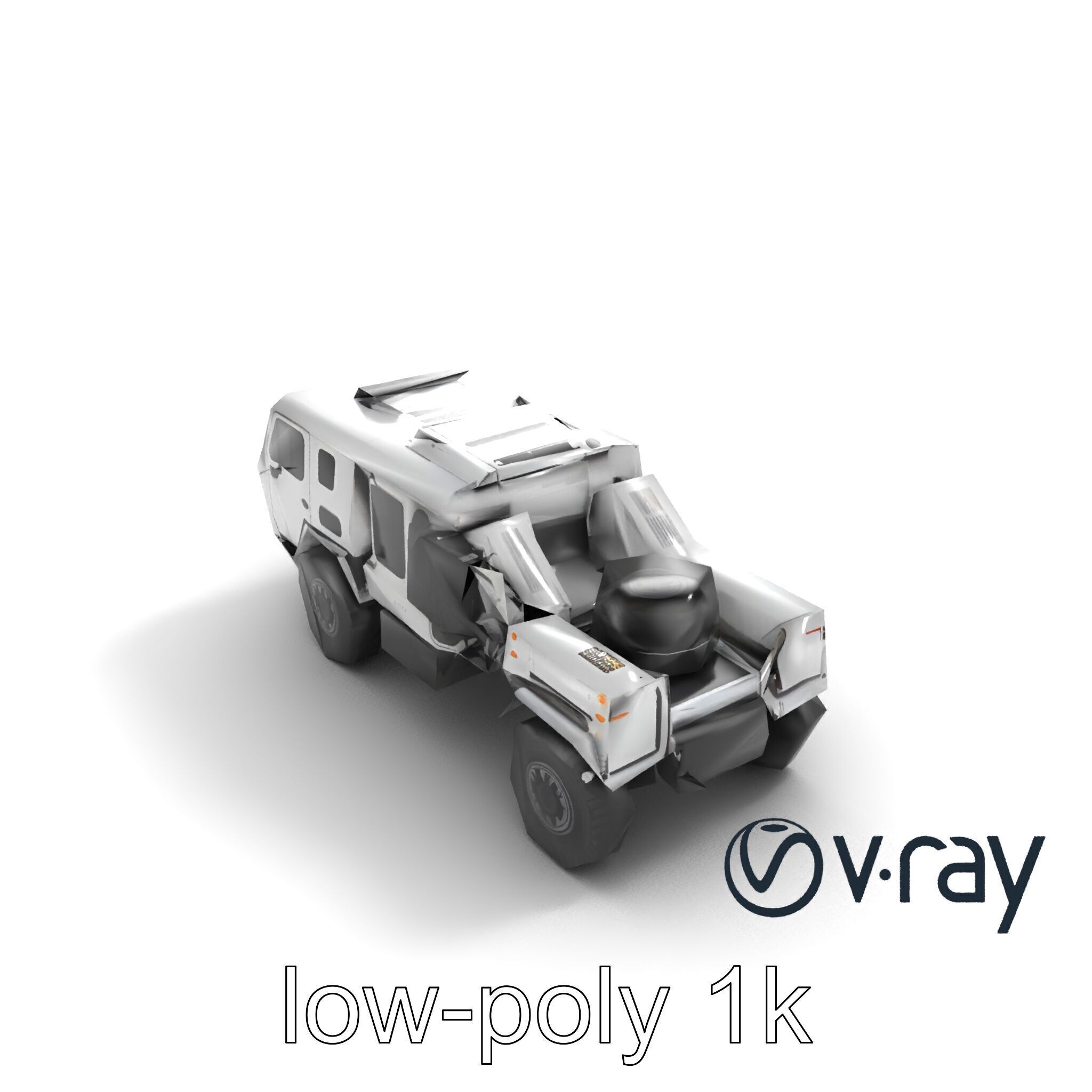TitanShield Transport Armored Vehicle model pack Low-poly 3D model_9