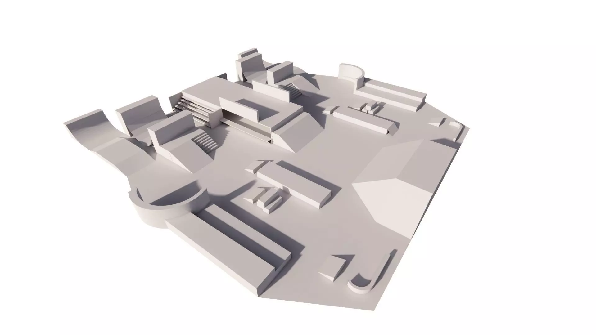 Skatepark-Skate Park PACK Low-poly 3D model