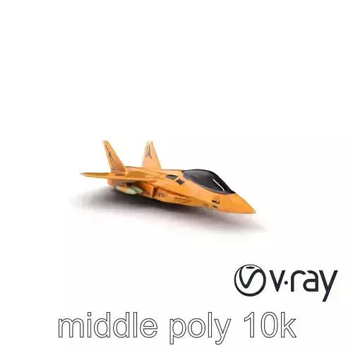 DesertStorm Fighter model pack with stealth features Low-poly 3D model
