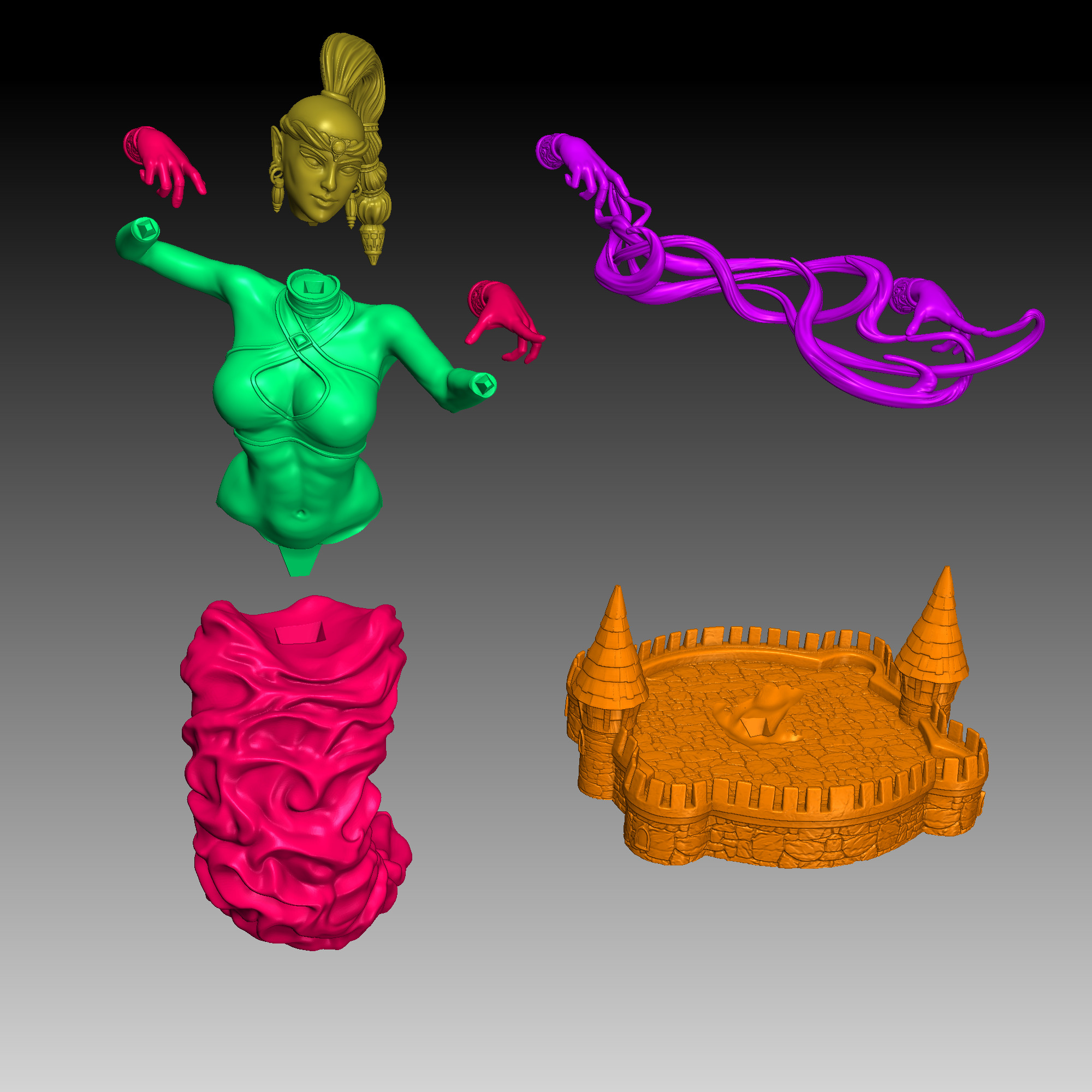 Heroes 3 Female Genie 3D print model_4